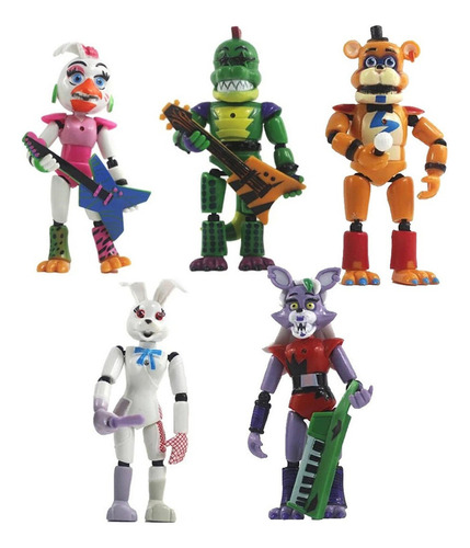 Lazhu 5pcs Five Nights Security Breach Pvc Figuras De Acción