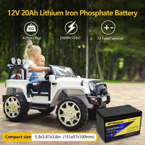 Batería De Litio Lifepo4 De Ciclo Profundo Sefepoder 12v 20a