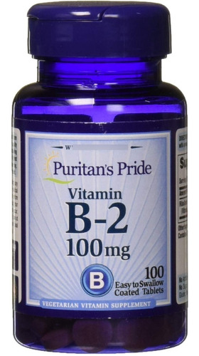 Vitamina B2 100 Mg Puritan's Pride 100 Tabletas
