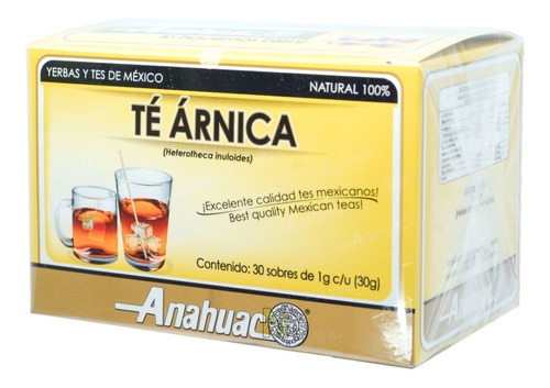 Imagen 2 de 4 de (4 Pzas) Te Arnica (30 Sobres) Anahuac