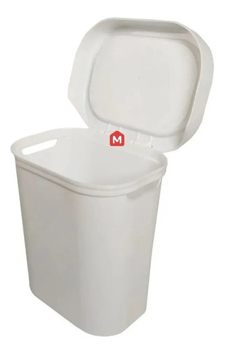 Cesto Oficina Mini Tacho De Basura 2,5l Hogar Cocina Baño Color Blanco