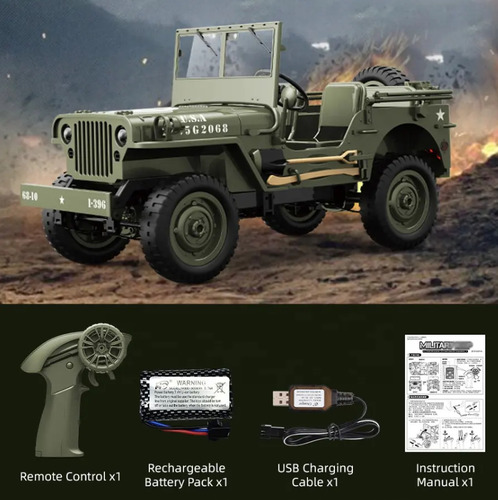 Auto A Control Remoto 1941 Jeep Willys 1/10 Rc 4x4 C8815