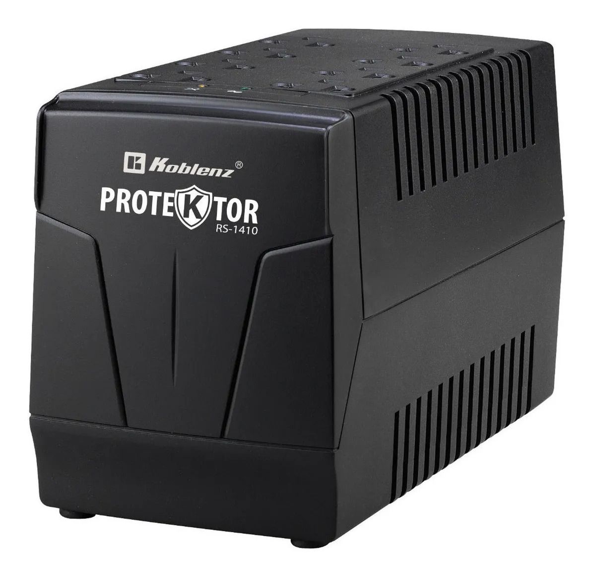 Regulador De Voltaje 8 Contactos Koblenz RS-1410, Para Hogar y Oficina, 1410Va / 700W, Luz Led, , Color Negro