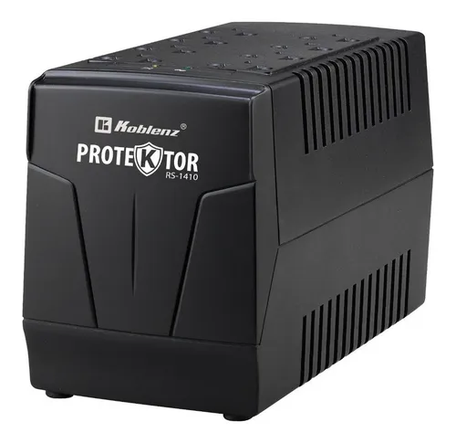 Regulador De Voltaje 8 Contactos Koblenz RS-1410, Para Hogar y Oficina, 1410Va / 700W, Luz Led, , Color Negro