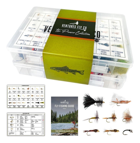 Kit D/pesca Señuelos Mosca Ventures Fly Co 122pcs