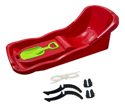 Trineo De Nieve De 92 Cm, Trineo Deslizante De Césped, Rojo