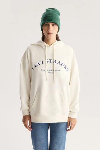 Buzo Levis Mujer Prism Hoodie University Blanco