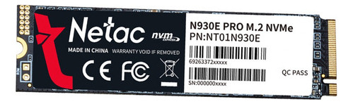 Disco Sólido Interno Netac 1tb Ssd M2 2280 3d Nand Pcie Nvme