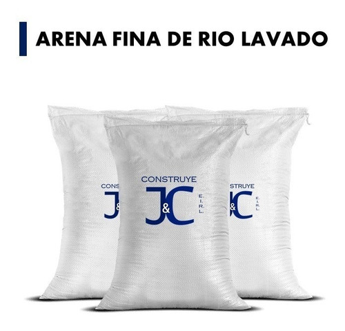 Imagen 1 de 2 de Arena Fina De Rio Lavado Saco 40 Kl Aprox