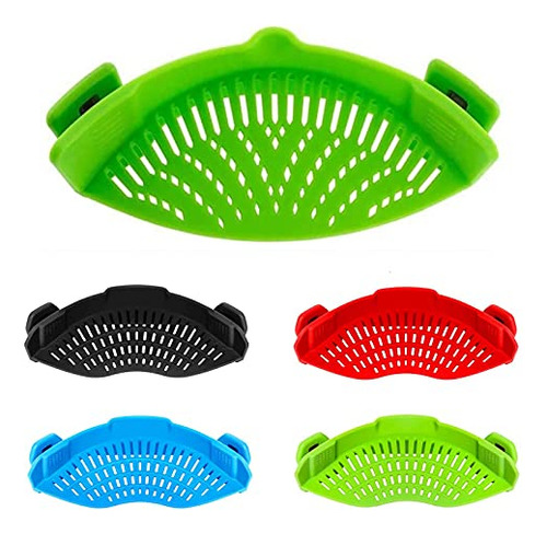 Colador Clip Para Ollas Y Sartenes, Silicona Resistente Al