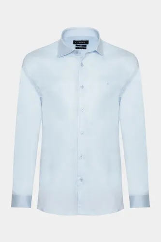Camisa Aramis Slim Tricoline Algodão Manga Longa Azul