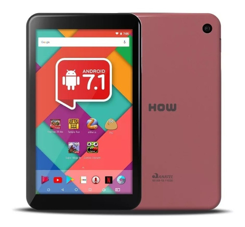 Tablet Wi-fi How Ht-705 8gb, Quadcore, 1gb Ram, Android 7.1