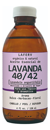 Aceite Esencial De Lavanda 40/42 Natural 120 Ml 