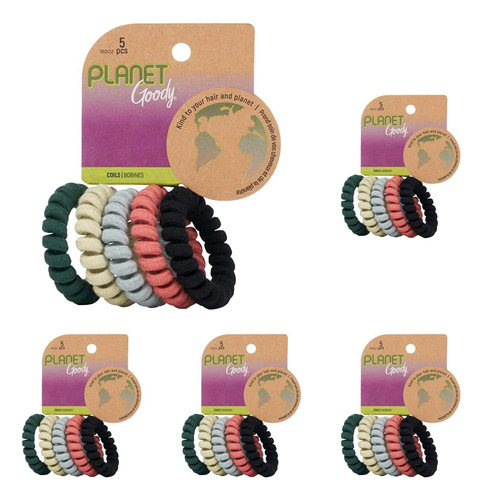 Goody Planet Goody Elastic Thick Hair Coils - 5 H2yxy