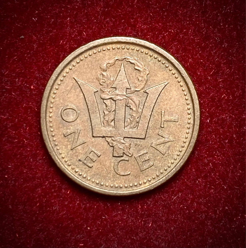 Moneda 1 Centavo Barbados 1987 Km 10