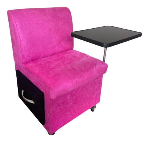 Ciranda Cadeira P/manicure - Pink Suede