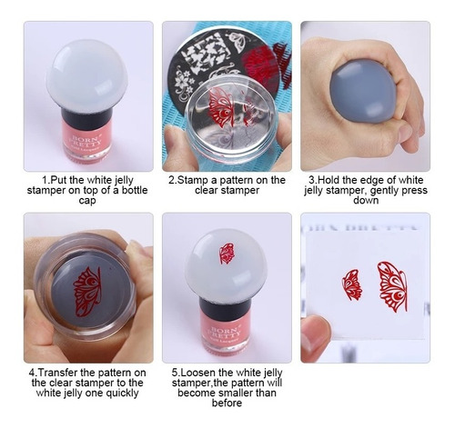 Estampador De Uñas Doble Para Agrandar O Achicar Diseños