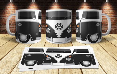 7 Plantillas Sublimar Tazas Combi Png + Mockup