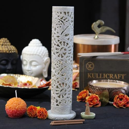 Soporte De Incienso Y Velas De Mármol Esteatita, Elefante Ta