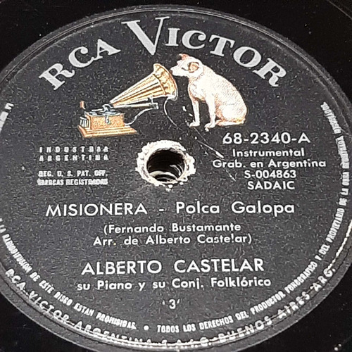 Pasta Alberto Castelar Carlos Lastra Rca Victor C335