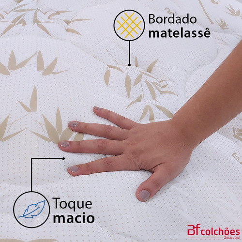 Cama Box Colchão Solteiro 100% Espuma Dupla Face Antialérgico 88x188x56cm - BF Colchões
