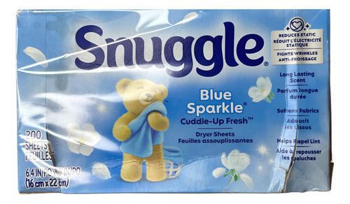 Snuggle - Lenços De Secagem E Amaciante De Roupas C/ 200