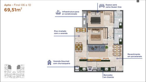 Imagem 8 de 14 de Lançamento Aptos 2 Suites, Cerca De 250m Orla Praia Itaguá