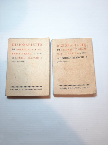 Antiguo Libro Diccionario Italiano Griego Y Latinox2 Ro 1730