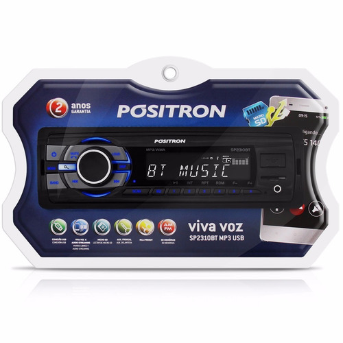 Mp3 Player Automotivo Pósitron Sp2310bt Com Rádio Fm Usb