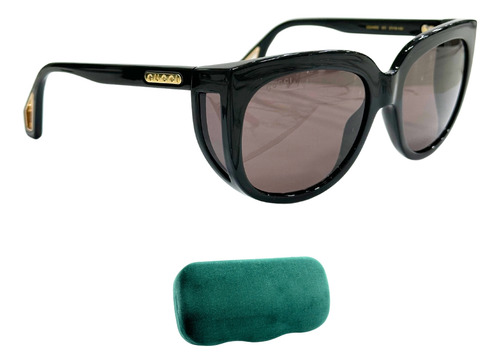 Óculos De Sol Gucci Gg0468s 001 Preto Brilhoso