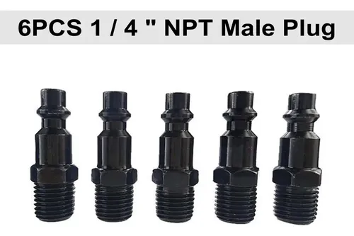 Juego De 5 Conectores De Aire 1/4 NPT – Latón Resistente, Para Compresor Y Herramientas