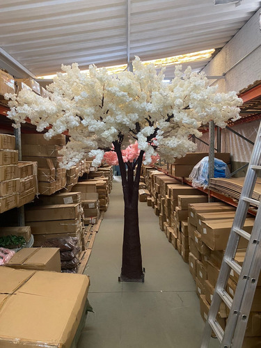 Árvore Artificial Grande Cerejeira Branca Decoração Com 3m