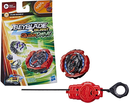 Beyblade Burst - Quad Drive - Cyclone Roktavor R7 - Hasbro Color Rojo