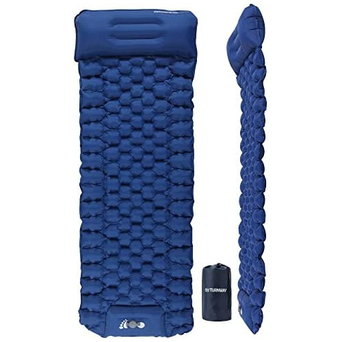 Self Inflating Sleeping Pad For Camping Foot Press Infl...