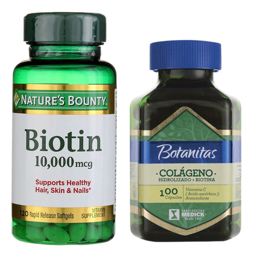Biotina 10.000 Mcg + Colágeno - Unidad a $1049