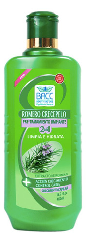 Shampoo Romero Crecepelo Bacc Hidrata 2 En 1 Sin Sal × 460ml