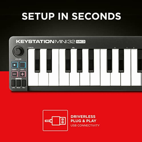 M-audio Keystation Mini 32 Mk3 Controlador Midi Usb Con Mini