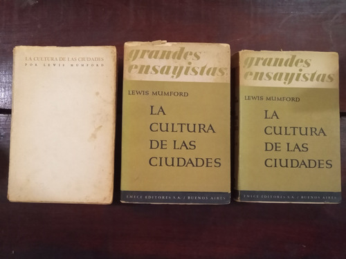 La Cultura De Las Ciudades 3 Tomos Lewis Mumford Emece 