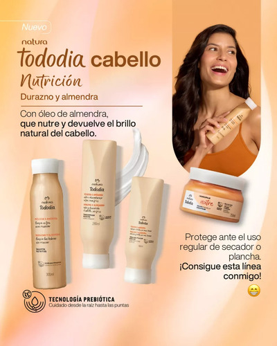 Kit Nutrición Cabello Completo Tododia Durazno Y Almendras