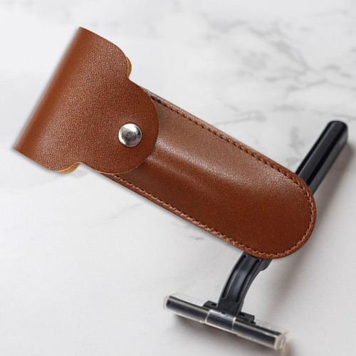 Travel Case Shaver Soft Ligero Para Maquinilla De Marrón