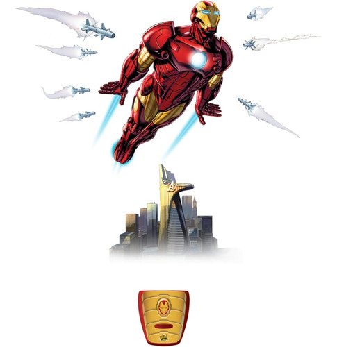 Lámpara Iron Man Pared Proyecta  Luces Sonidos Uncle Milton