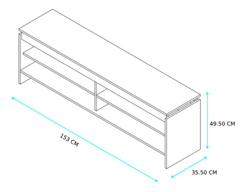 Mueble Mesa De Tv Con 4 Estantes, Estilo Moderno, De Madera Color Marrón