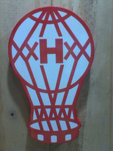 Escudo De Huracan Artesanal,en Mdf, Med. 21x12,6cm