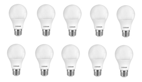 Imagen 1 de 5 de Lámpara Foco Led Osram 12w Luz Fria E27 Pack X 10