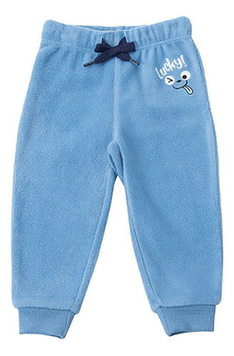 Pantalón De Buzo Bebe Polar Color Azul Corona