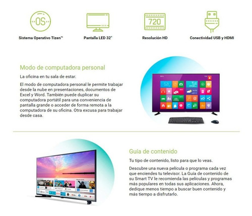 Imagen 9 de 11 de Smart TV portátil Samsung Series 4 UN32T4300AGXUG LED Tizen HD 32" 100V/240V