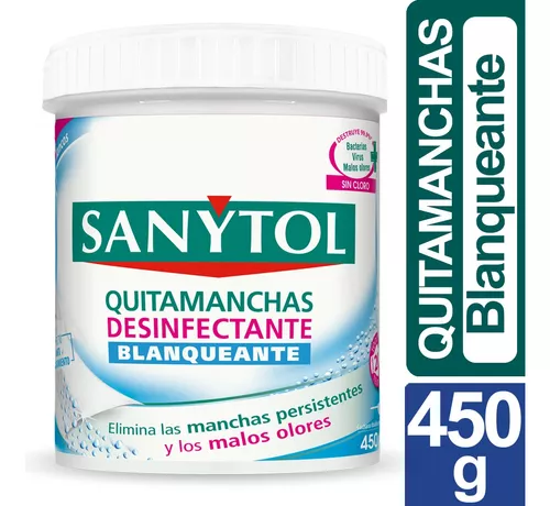 Desinfectante En Polvo Quitamanchas Textil Sanytol 450g