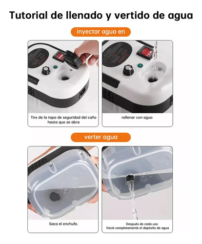 Limpiador A Vapor Portátil De 2500 W Multifuncional 1.2l