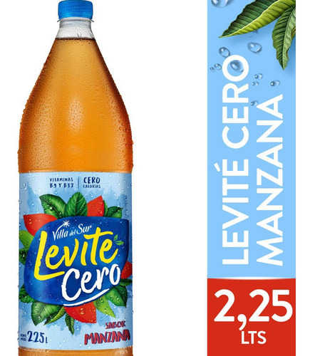 Agua Saborizada Levite Cero Manzana Sin Gas X 2,25 Lt