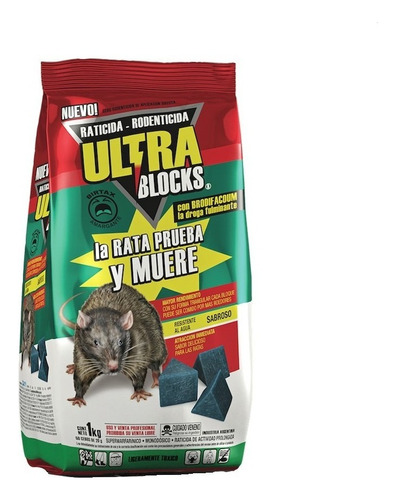 Veneno Ratas Ultra Blocks Prisma X 1 Kg (belgrano)